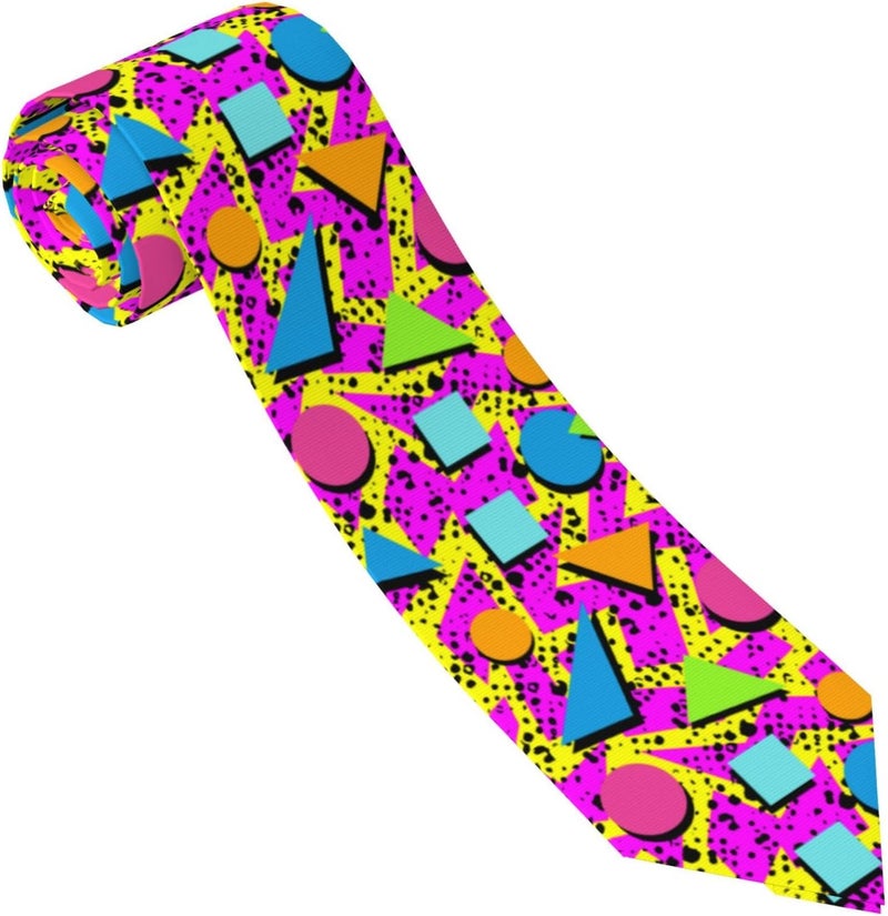 Yilad Tie for Men and Boy Novelty Fun Full Print Men's Necktie Skinny Fashion Narrow Wide - Image 1